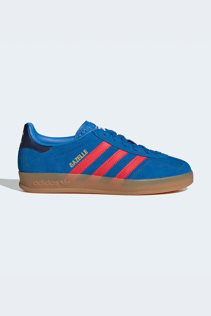 Detské tenisky adidas Originals GAZELLE INDOOR usňová koža modrá IH6452