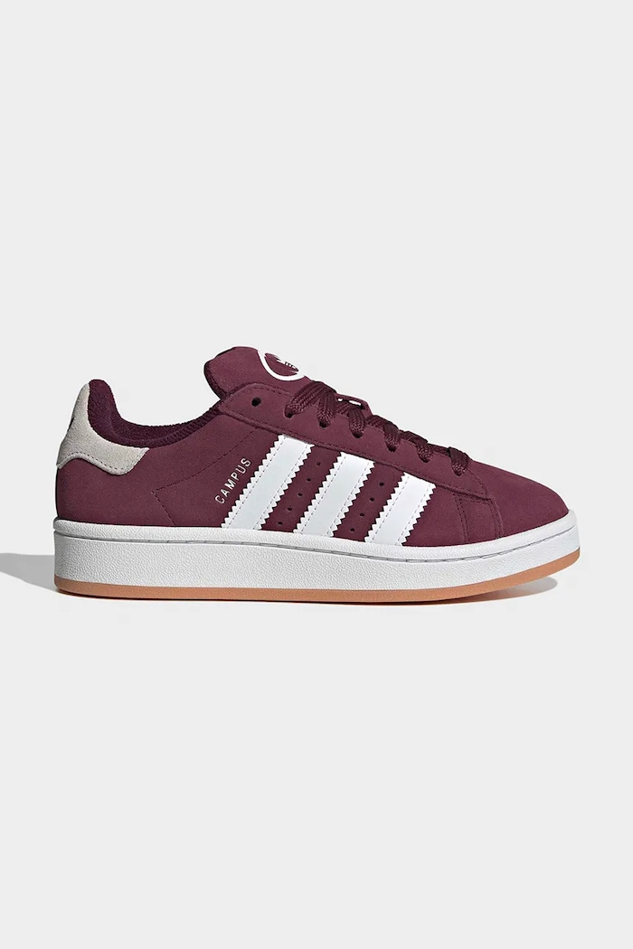 Detské semišové tenisky adidas Originals CAMPUS 00s usňová koža fialová KH8807