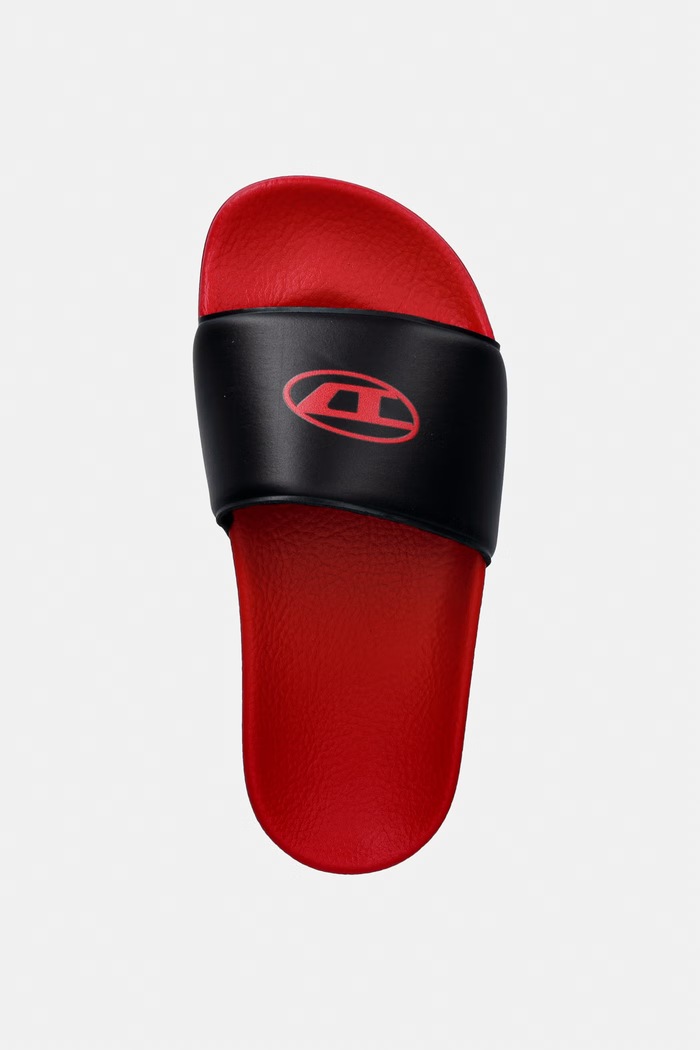 Diesel šľapky s otvorenou pätou detské SA-BWOVALF SANDALS červená BC1082.KF020.29.35