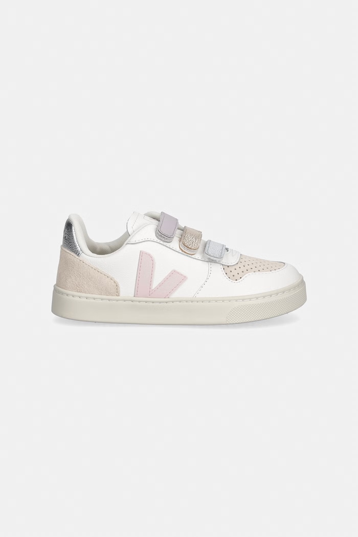 Veja Small V-10 sneakers pentru copii, din piele CV0521505C.28.35 alb SS26