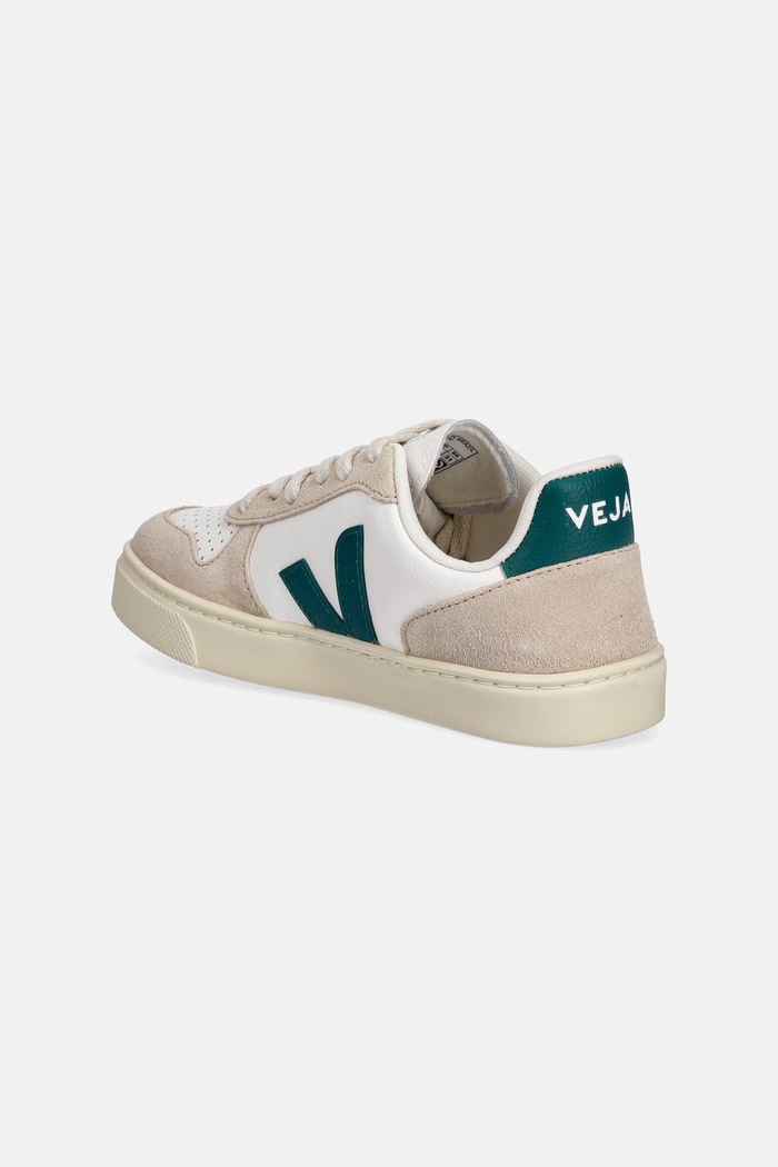 Băieți Veja teniși din piele copii Small V-10 Laces CX0520619C.28.35 bej
