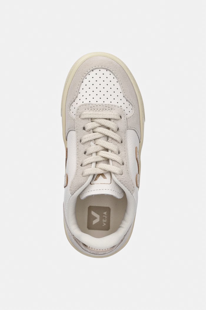 Veja teniși din piele copii Small V-10 Laces bej CX0520620C.28.35