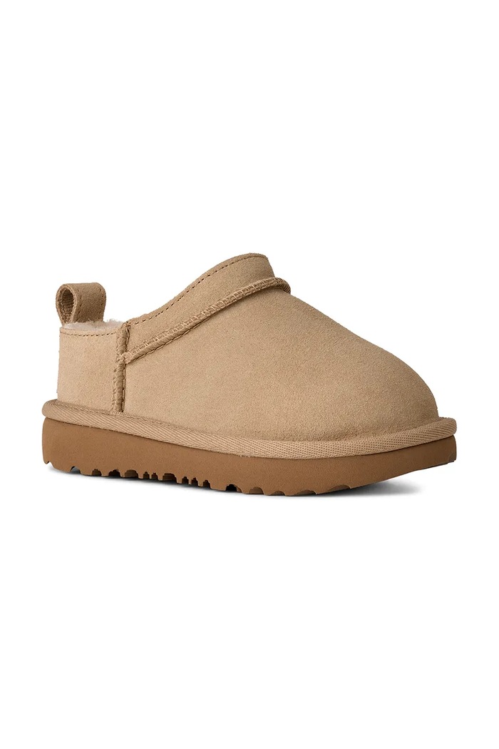 Detské zimné semišové topánky UGG CLASSIC MICRO 1174410T béžová SS26