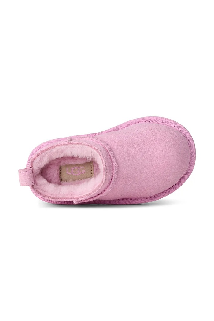 UGG buty zimowe zamszowe dziecięce CLASSIC MICRO 1174410T różowy