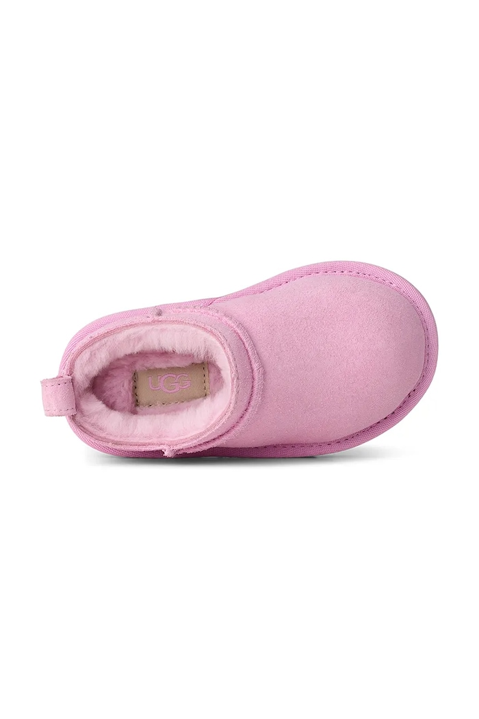 UGG buty zimowe zamszowe dziecięce CLASSIC MICRO 1174410T różowy