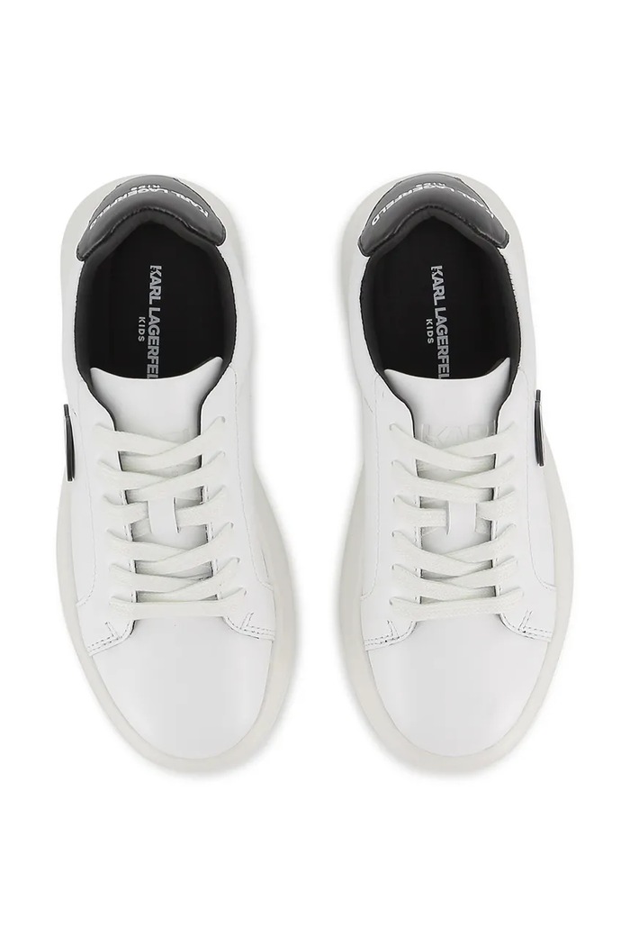Chłopiec Karl Lagerfeld sneakersy skórzane dziecięce Z31182.30.35 biały