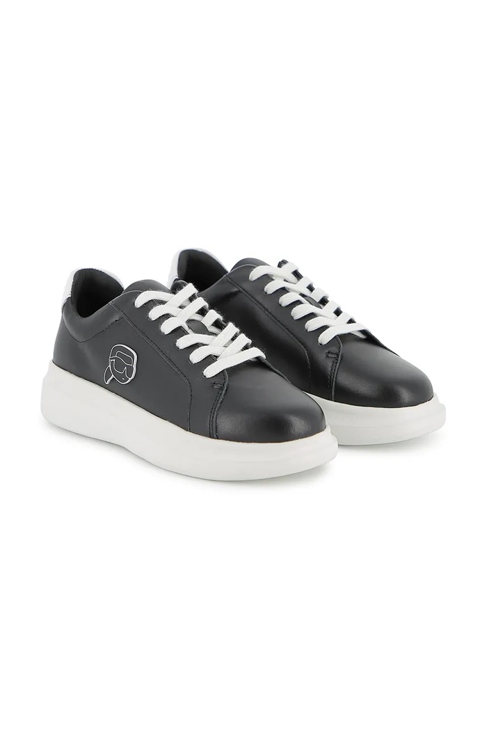 Karl Lagerfeld sneakersy skórzane dziecięce niska czarny Z31182.36.39