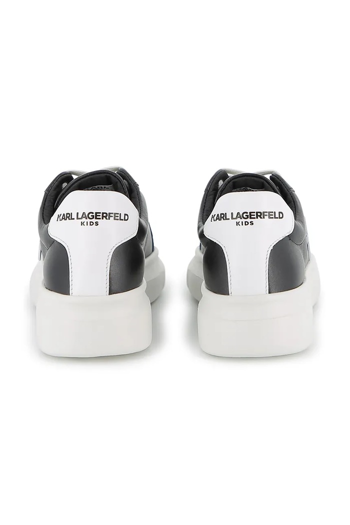 Karl Lagerfeld sneakersy skórzane dziecięce Z31182.36.39 czarny SS26