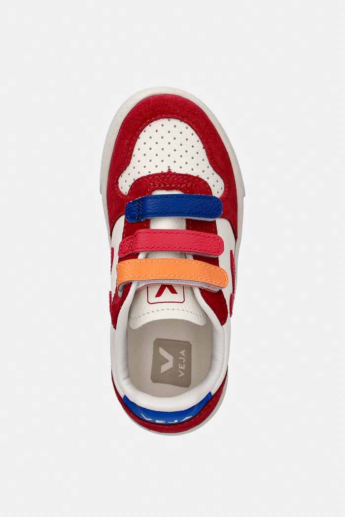 Veja Small V-10 sneakers Παιδικά δερμάτινα κόκκινο CV0521501C.22.27
