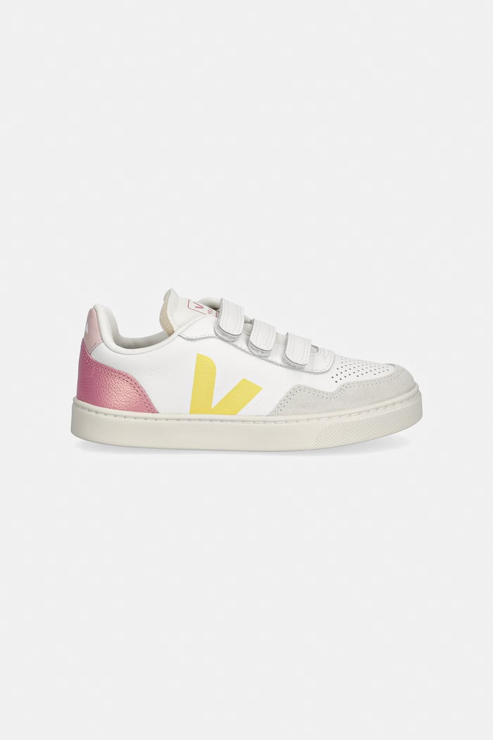 Veja Small V-90 sneakers παιδικά δερμάτινα SX2021510C.28.35 λευκό SS26