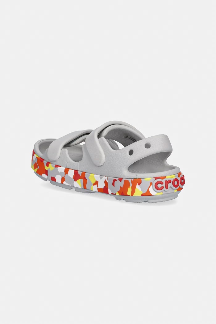 Chlapec Crocs detské sandále CROCBAND CRUISER GLOW CONFETTI BAND SANDAL T 212528.CROCS.CROCBAND.C sivá