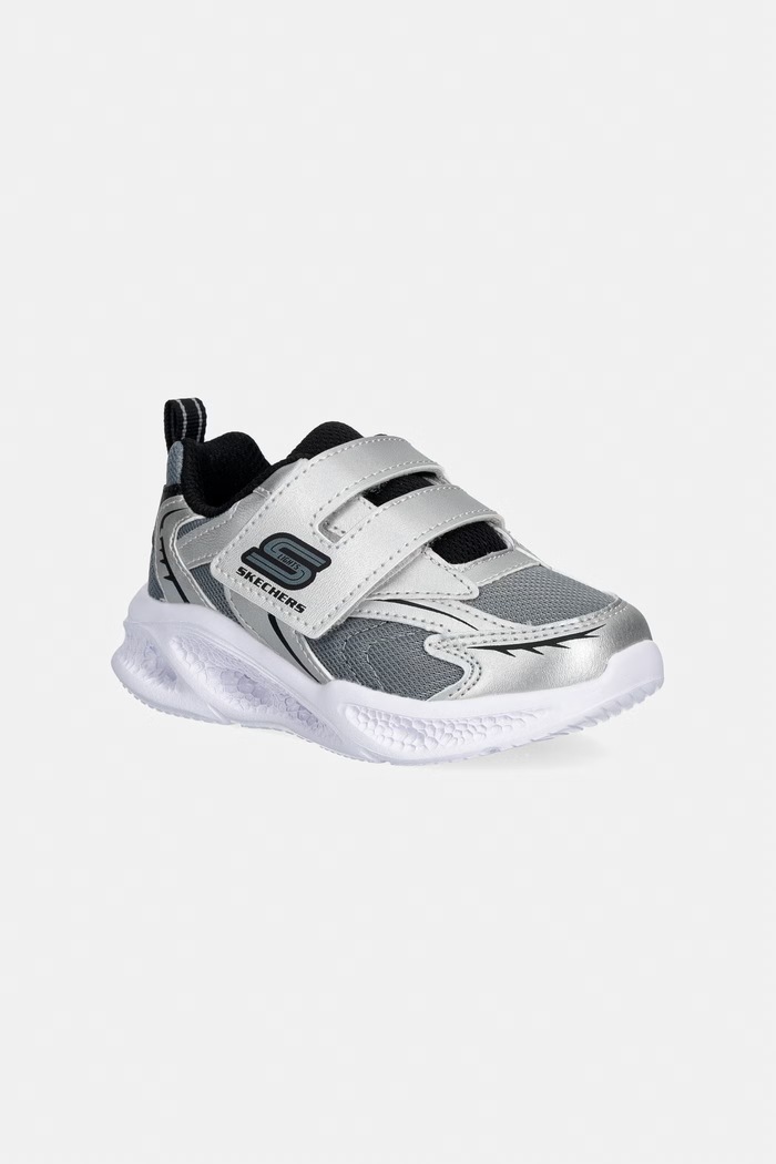 Παιδικά sneakers Skechers SKECHERS METEOR-LIGHTS - GLOW συνθετικό ασημί 401498N