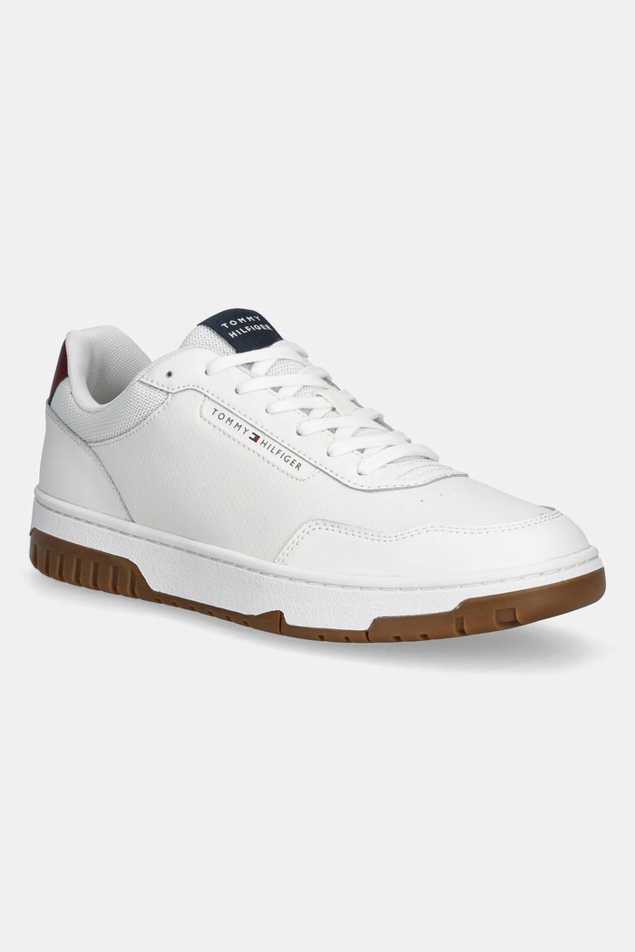 Tenisky Tommy Hilfiger TH BASKET CORE LITE LTH usňová koža biela FM0FM05713