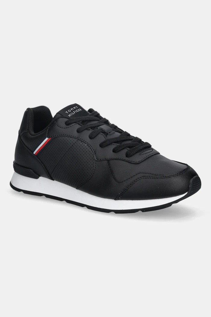Tommy Hilfiger sneakersy skórzane RUNNER ICON LEATHER pozostałe czarny FM0FM05740