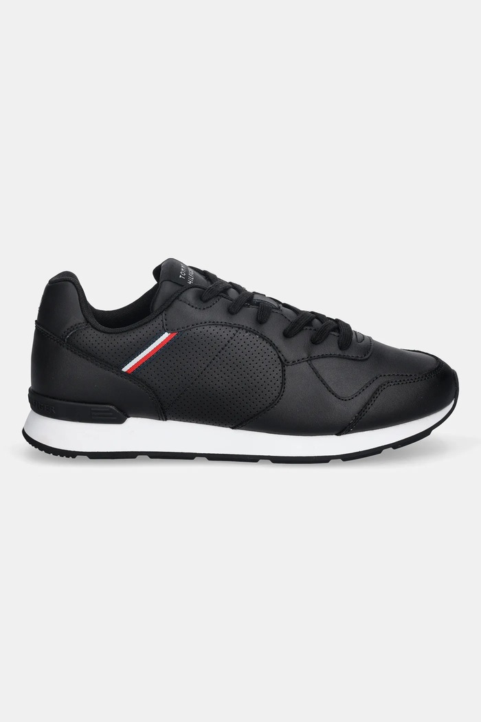 Tommy Hilfiger sneakersy skórzane RUNNER ICON LEATHER FM0FM05740 czarny SS26