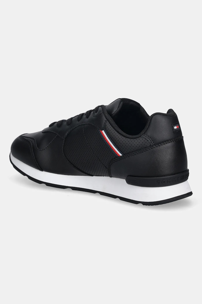 Obuwie Tommy Hilfiger sneakersy skórzane RUNNER ICON LEATHER FM0FM05740 czarny