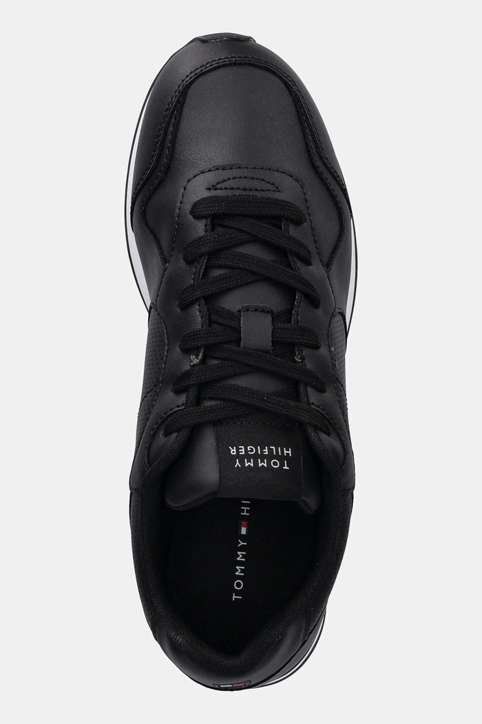 Tommy Hilfiger sneakersy skórzane RUNNER ICON LEATHER czarny FM0FM05740