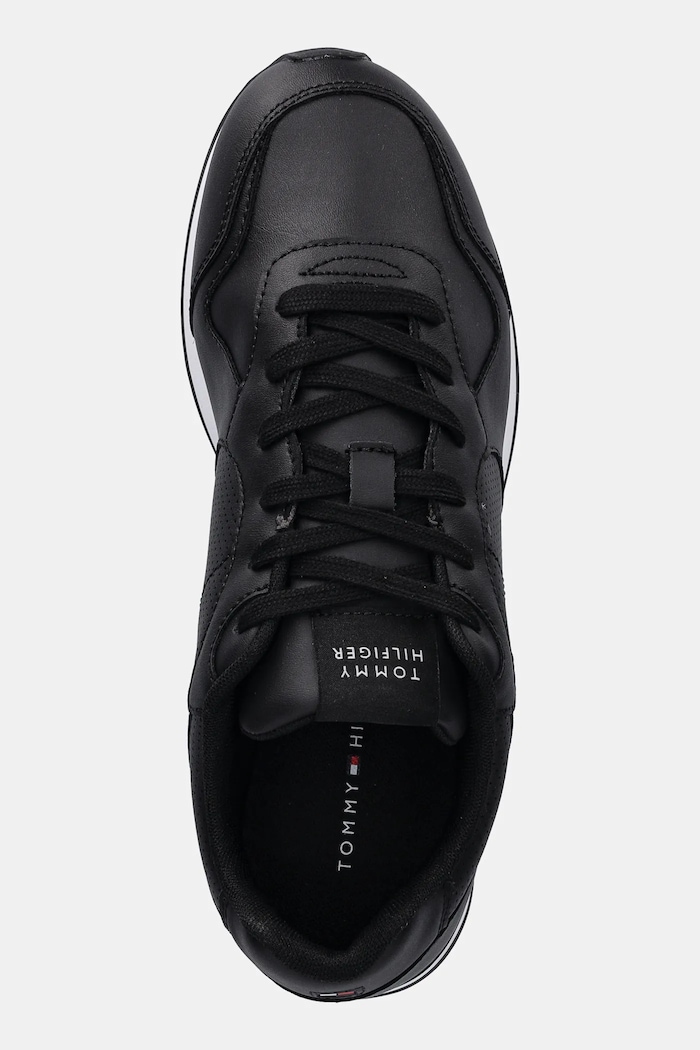 Tommy Hilfiger sneakersy skórzane RUNNER ICON LEATHER czarny FM0FM05740