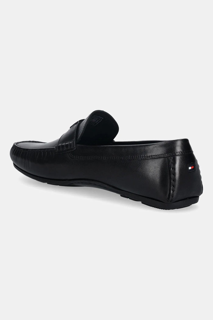 Παπούτσια Δερμάτινα μοκασίνια Tommy Hilfiger HARDWARE DRIVER SHOE FM0FM05838 μαύρο