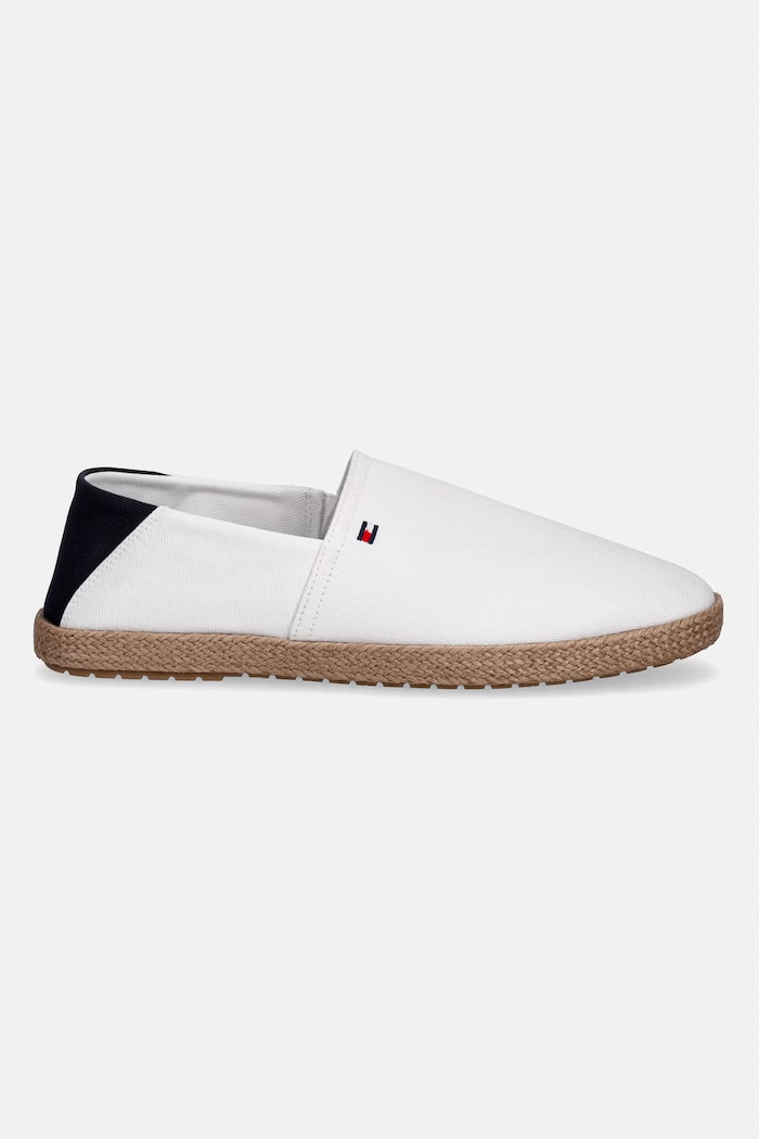 Tommy Hilfiger espadrile bărbați CORE HILFIGER ESPADRILLE TEXTILE FM0FM05792 alb SS26