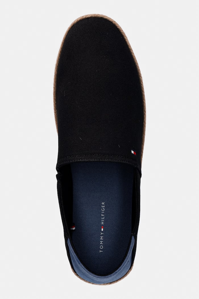 Tommy Hilfiger espadrile bărbați CORE HILFIGER ESPADRILLE TEXTILE negru FM0FM05792