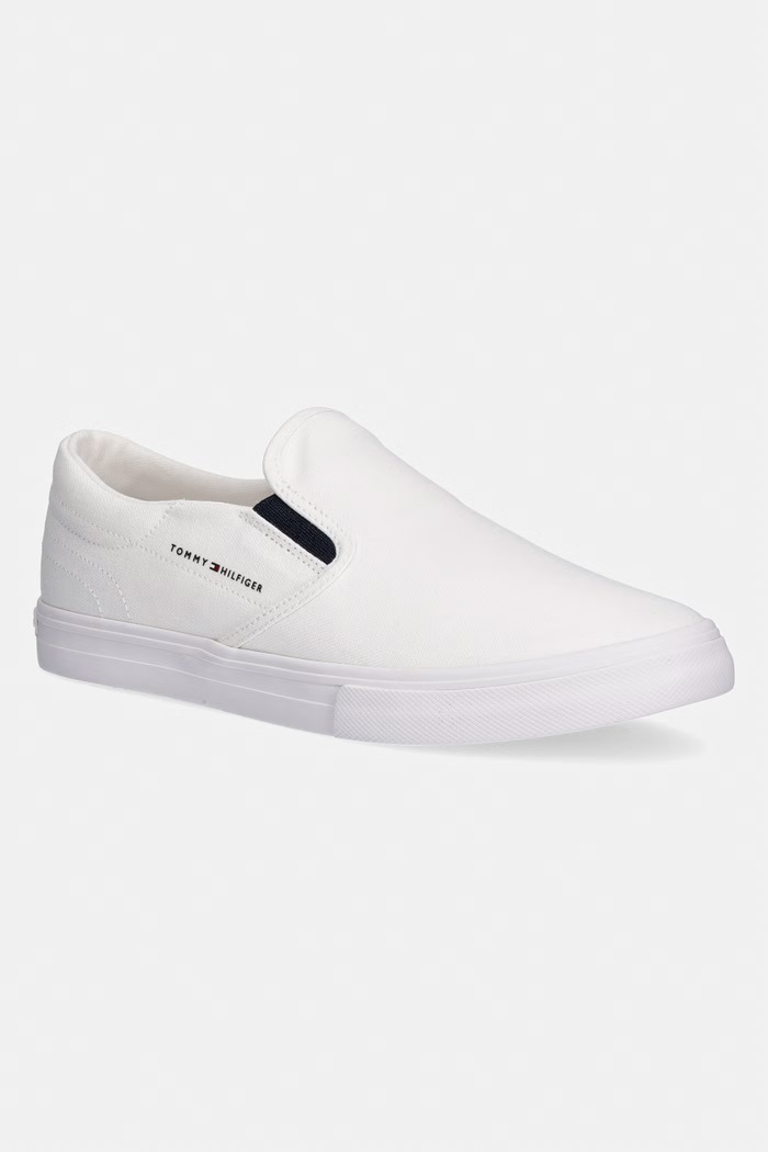 Tommy Hilfiger VULC CORE SLIP ON tenisky pánske biela FM0FM05689