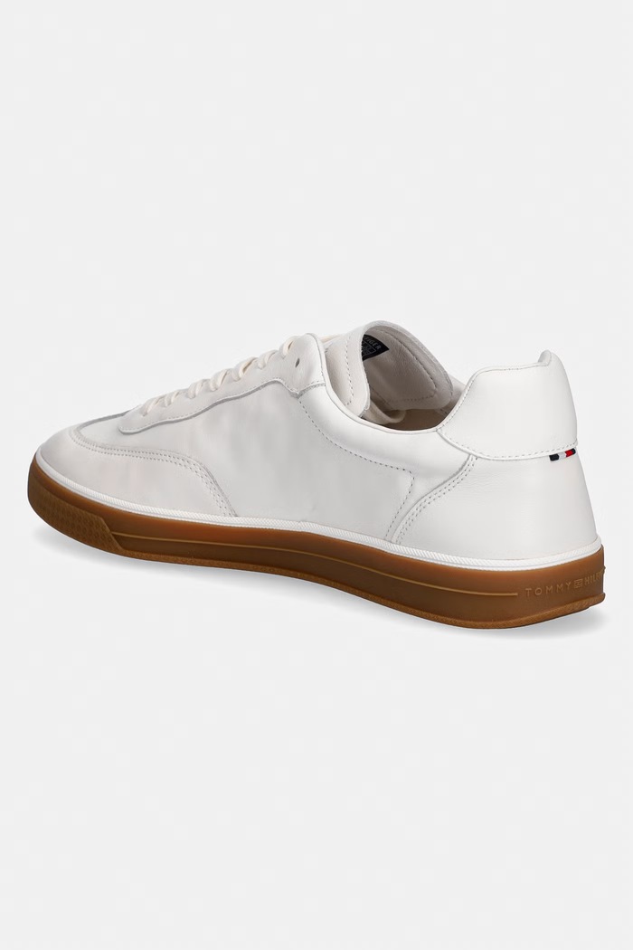Încălțăminte Tommy Hilfiger TH LO LUX LTH sneakers de bărbați din piele FM0FM05815 bej