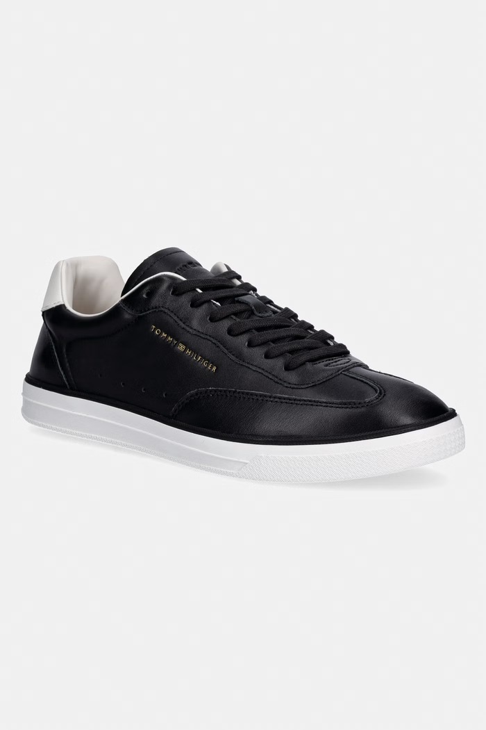 Tommy Hilfiger TH LO LUX LTH sneakers bărbătești din piele negru FM0FM05815