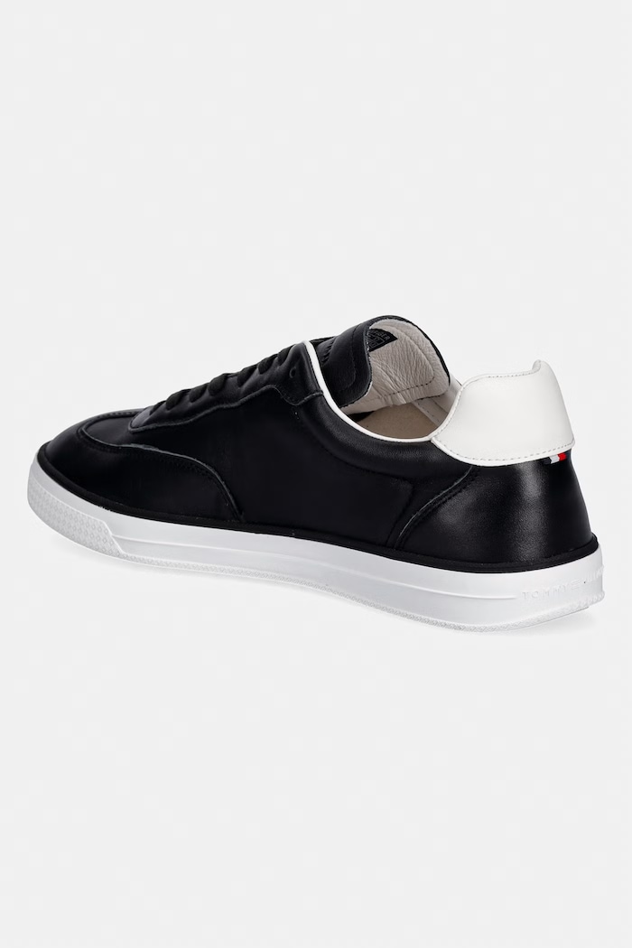 Încălțăminte Tommy Hilfiger TH LO LUX LTH sneakers bărbătești din piele FM0FM05815 negru