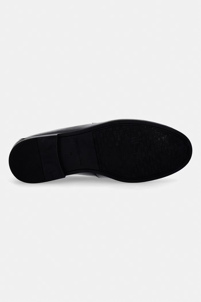 Tommy Hilfiger loafersy męskie skórzane FLEXIBLE SLIM LEATHER LOAFER FM0FM05849 czarny