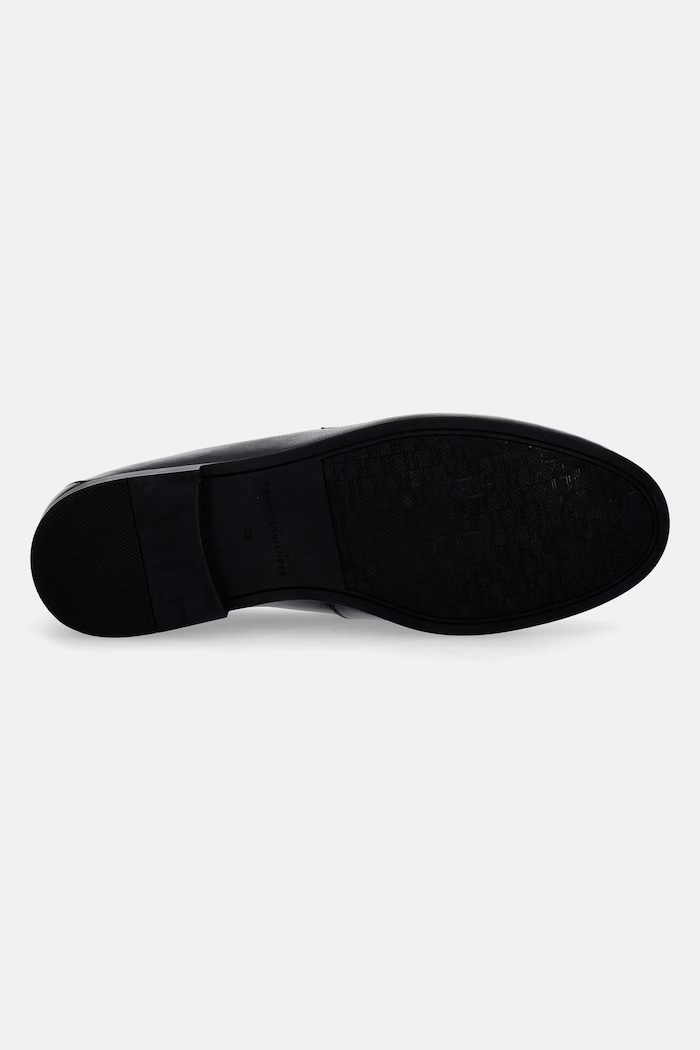 Tommy Hilfiger loafersy męskie skórzane FLEXIBLE SLIM LEATHER LOAFER FM0FM05849 czarny