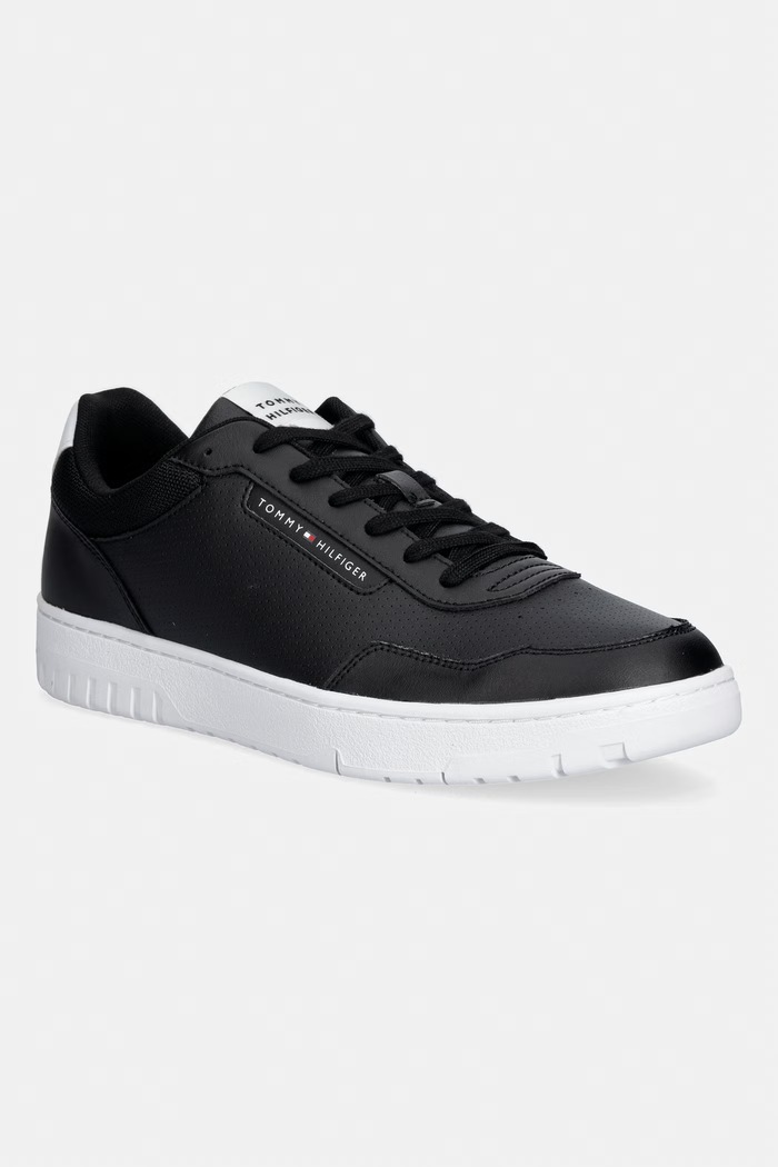 Tommy Hilfiger BASKET CORE LITE LTH sneakers pentru bărbați, din piele negru FM0FM05868