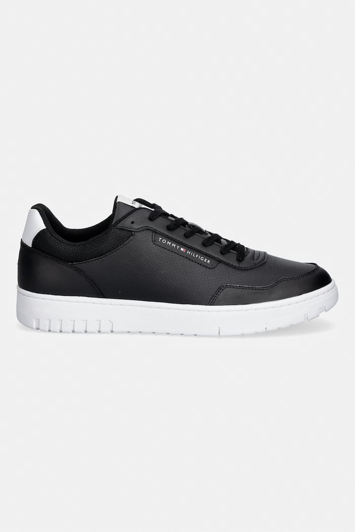 Tommy Hilfiger BASKET CORE LITE LTH sneakers pentru bărbați, din piele FM0FM05868 negru SS26