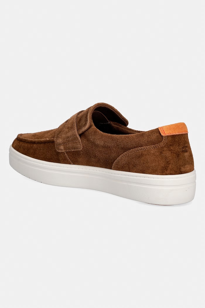 Obuwie Tommy Hilfiger mokasyny męskie zamszowe MODERN LIGHT HYBRID SUEDE LOAFER FM0FM05786 brązowy