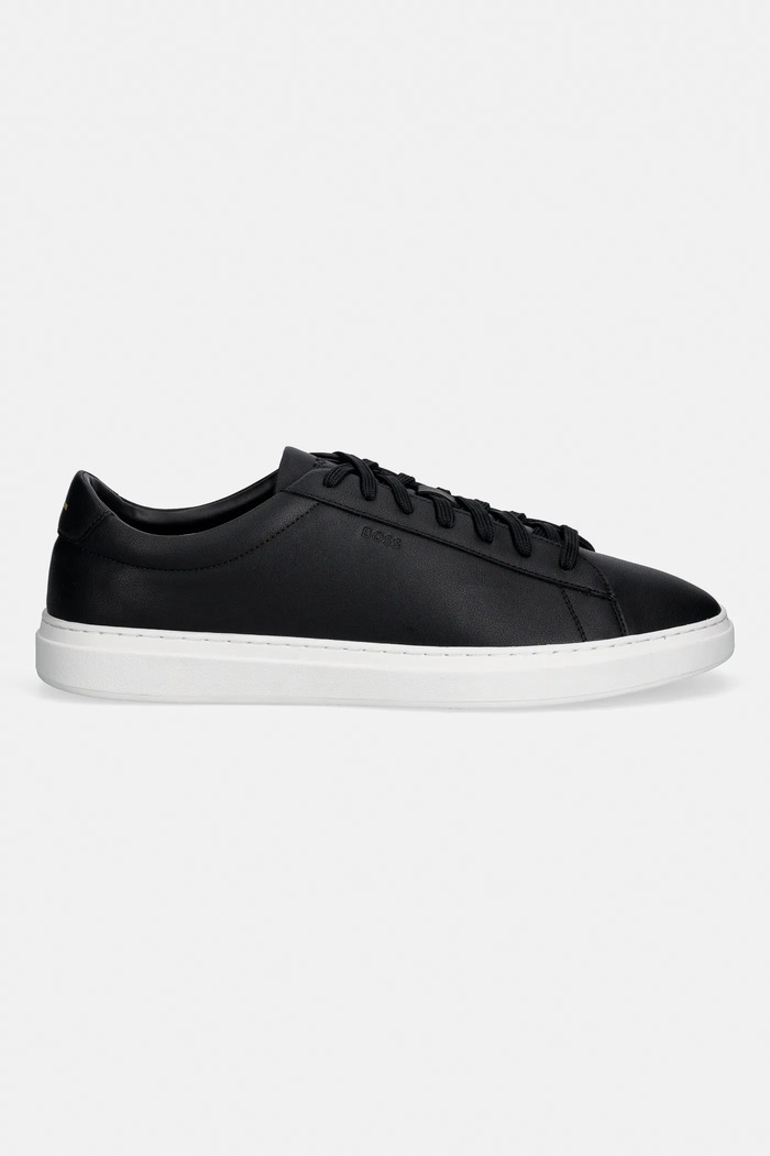Kožené tenisky BOSS Kieran 50552853.002 čierna SS26
