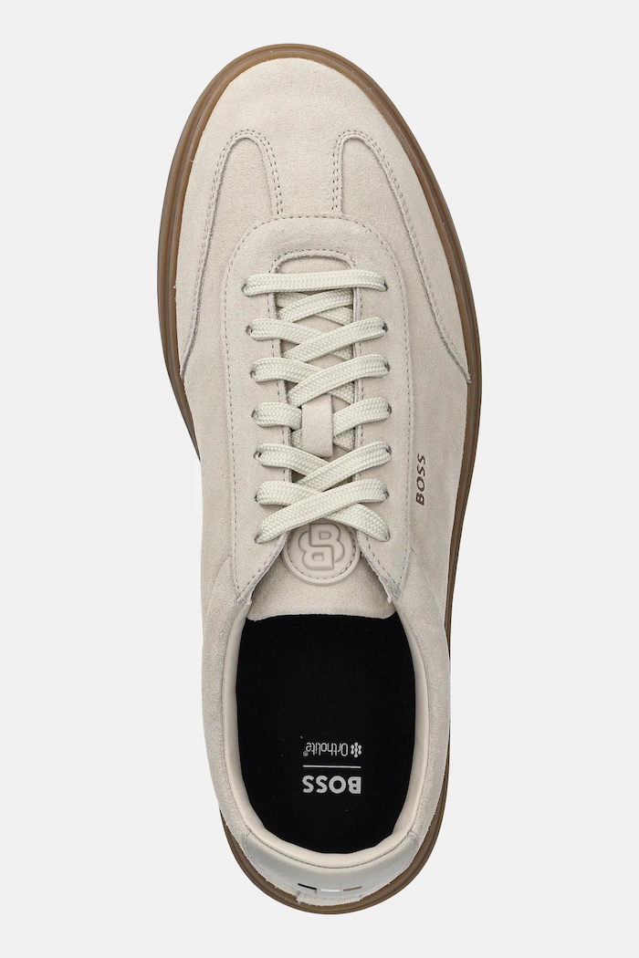 BOSS sneakers din piele întoarsă Kieran bej 50554611.132