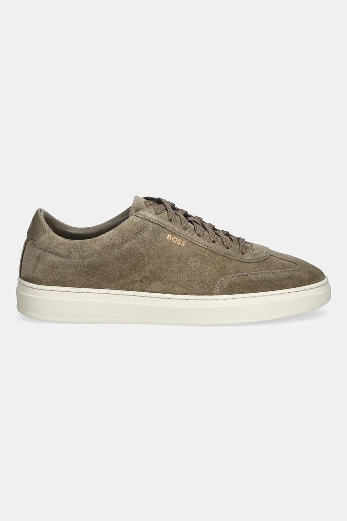 BOSS sneakers din piele întoarsă Kieran 50554611.301 verde SS26
