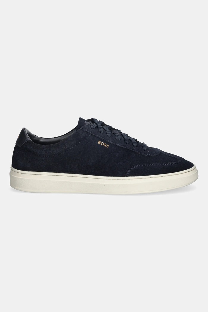 Semišové tenisky BOSS Kieran 50554611.401 tmavomodrá SS26
