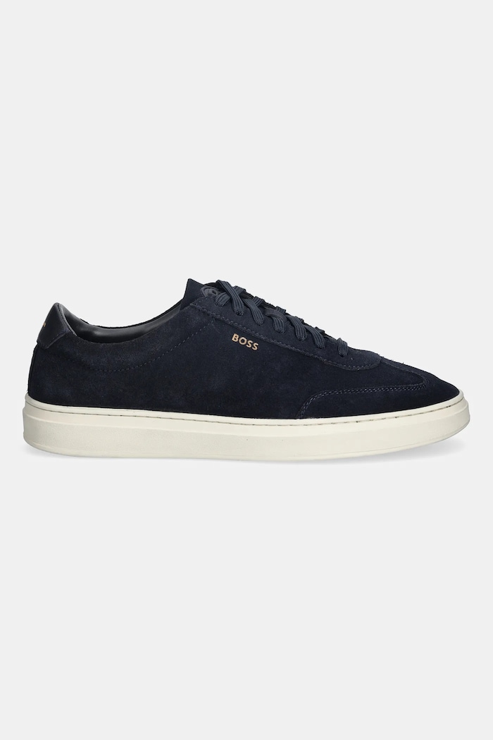 Semišové tenisky BOSS Kieran 50554611.401 tmavomodrá SS26
