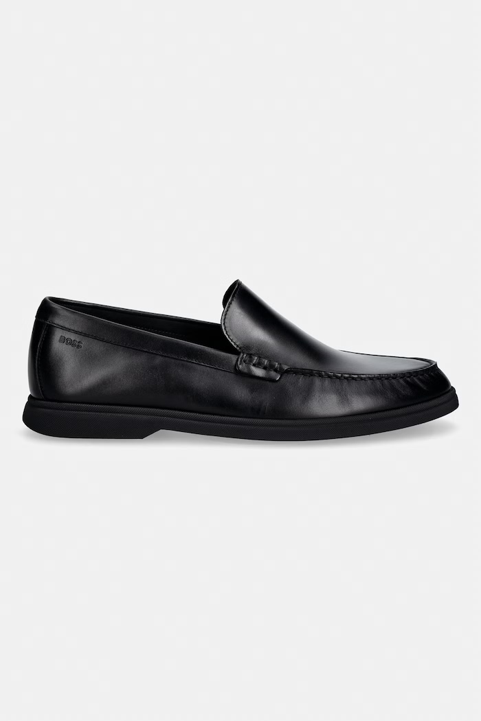 BOSS mocasini de piele Sienne 50557667.001 negru SS26