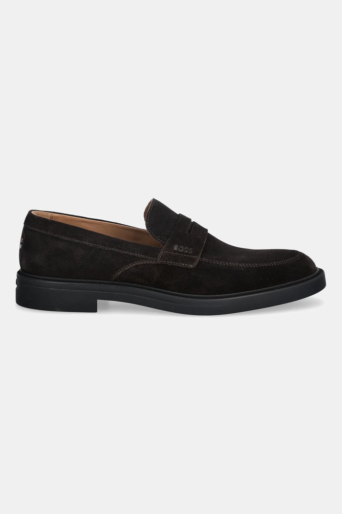 Semišové mokasíny BOSS Calev 50557671.201 hnedá SS26