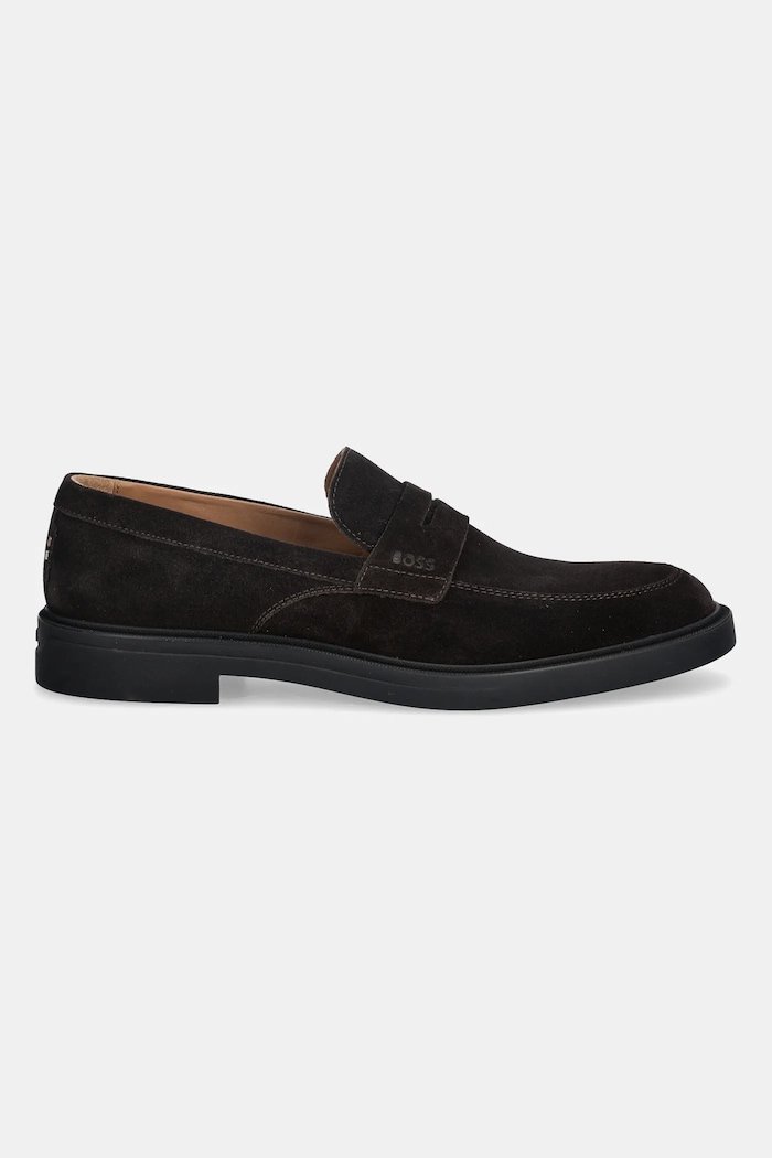 Semišové mokasíny BOSS Calev 50557671.201 hnedá SS26