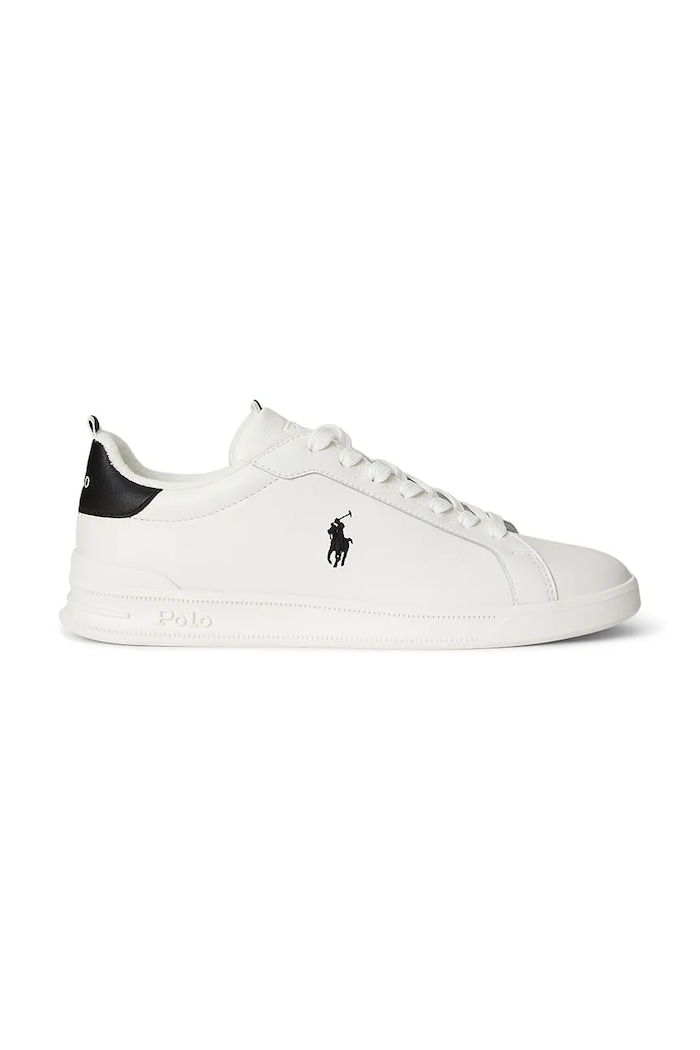 Tenisice Polo Ralph Lauren Hrt Crt Rib imitacija zrnate kože bijela 809P01614001.999
