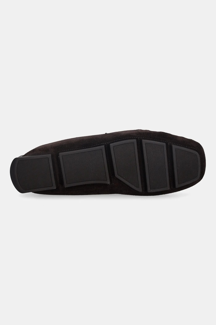 Mokasini iz semiša Calvin Klein DRIVER TASSELS SU HM0HM02028 rjava