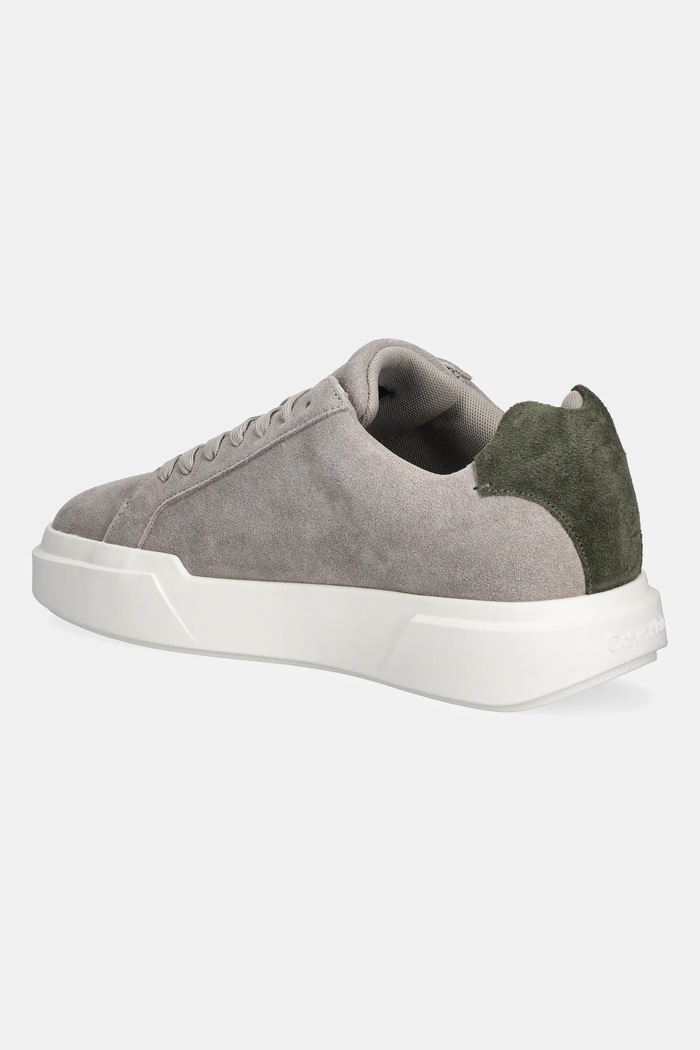 Obuv Kožené tenisky Calvin Klein CHUNKY CUPSOLE LACEUP SU YM0YM01453 sivá