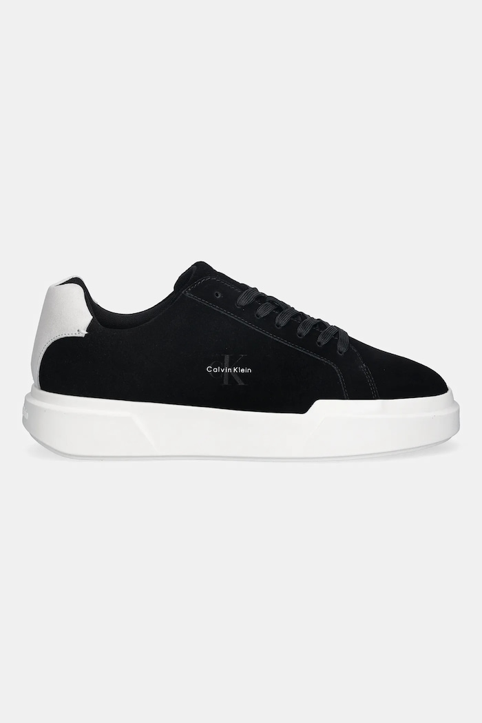 Calvin Klein sneakersy skórzane CHUNKY CUPSOLE LACEUP SU YM0YM01453 czarny SS26