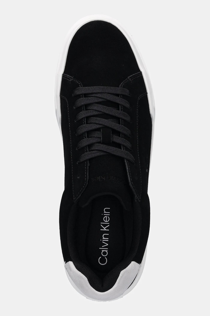 Calvin Klein sneakersy skórzane CHUNKY CUPSOLE LACEUP SU czarny YM0YM01453