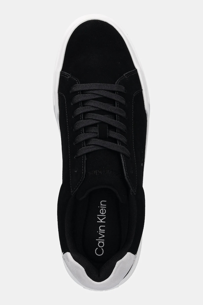 Calvin Klein sneakersy skórzane CHUNKY CUPSOLE LACEUP SU czarny YM0YM01453