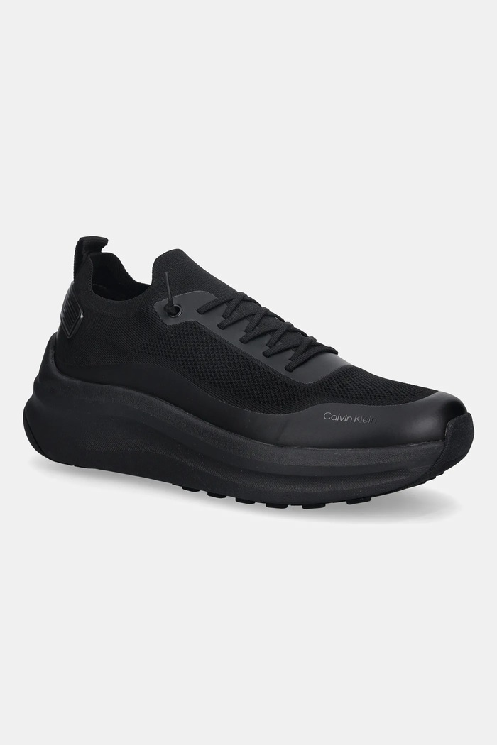 Calvin Klein sneakers CHUNKY RUNNER LACE UP SOCK KNIT textil negru YM0YM01457