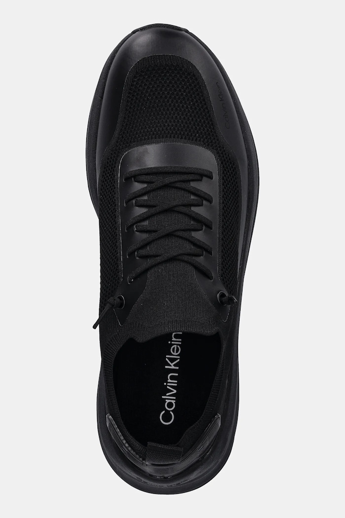 Calvin Klein sneakers CHUNKY RUNNER LACE UP SOCK KNIT negru YM0YM01457